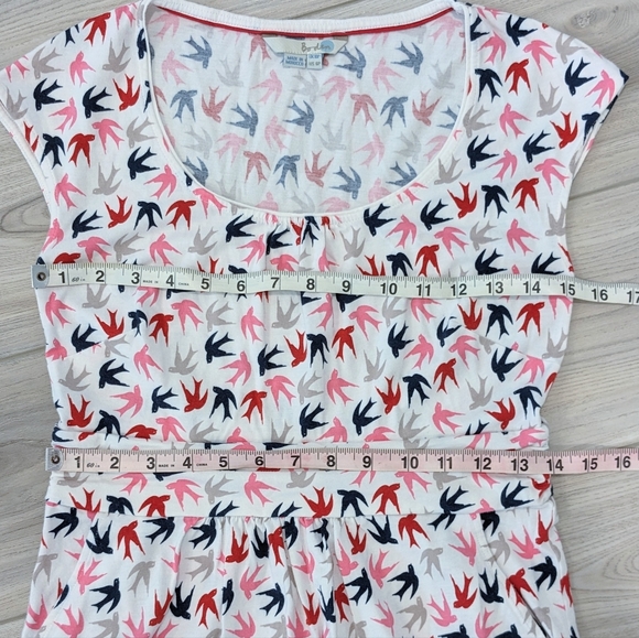 Boden Margot Bird Print Jersey Dress - Picture 7 of 10
